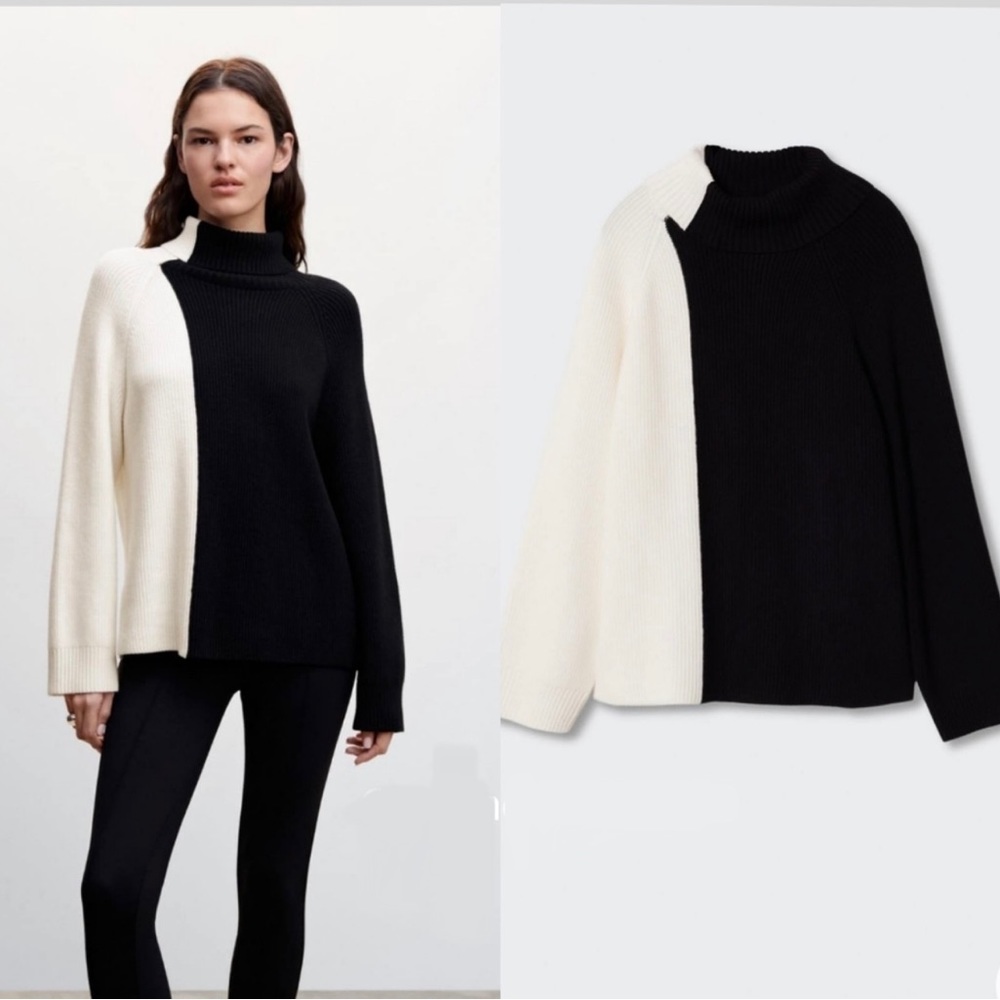 Mango Black and White Block Sweater / Do Not Purchase